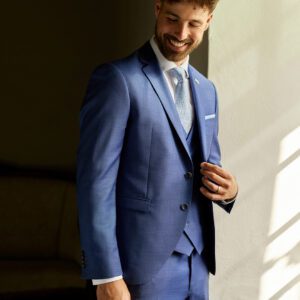 blauw 3-delig trouwpak Immediate
